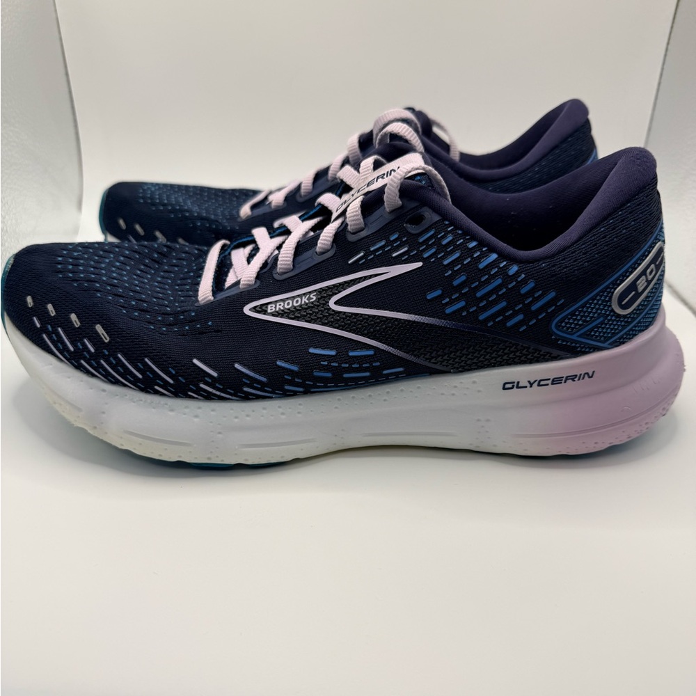 BROOKS Glycerin GTS 20 Peacoat Ocean Lilac Pastel Women’s‎ Running Shoes Size 11